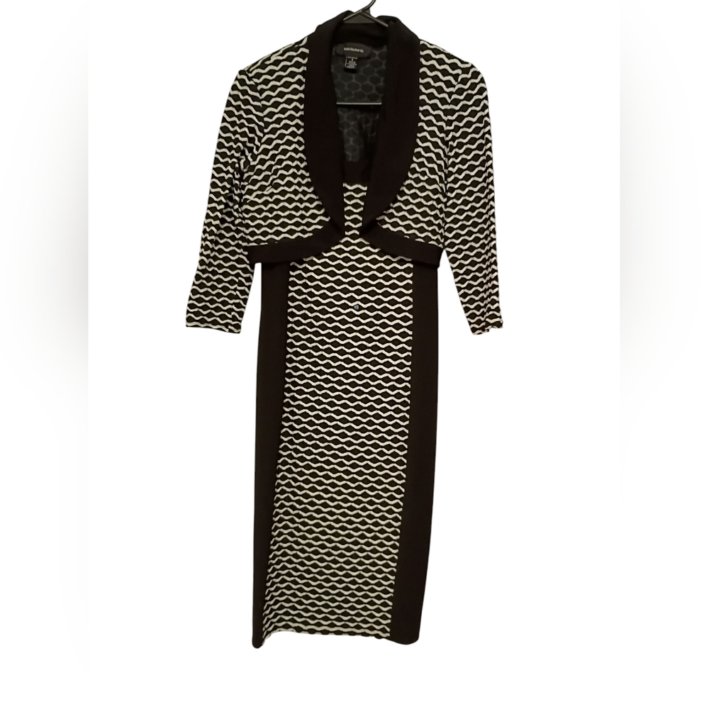 R&M Richards Women's Elegant Black And White Dres… - image 1